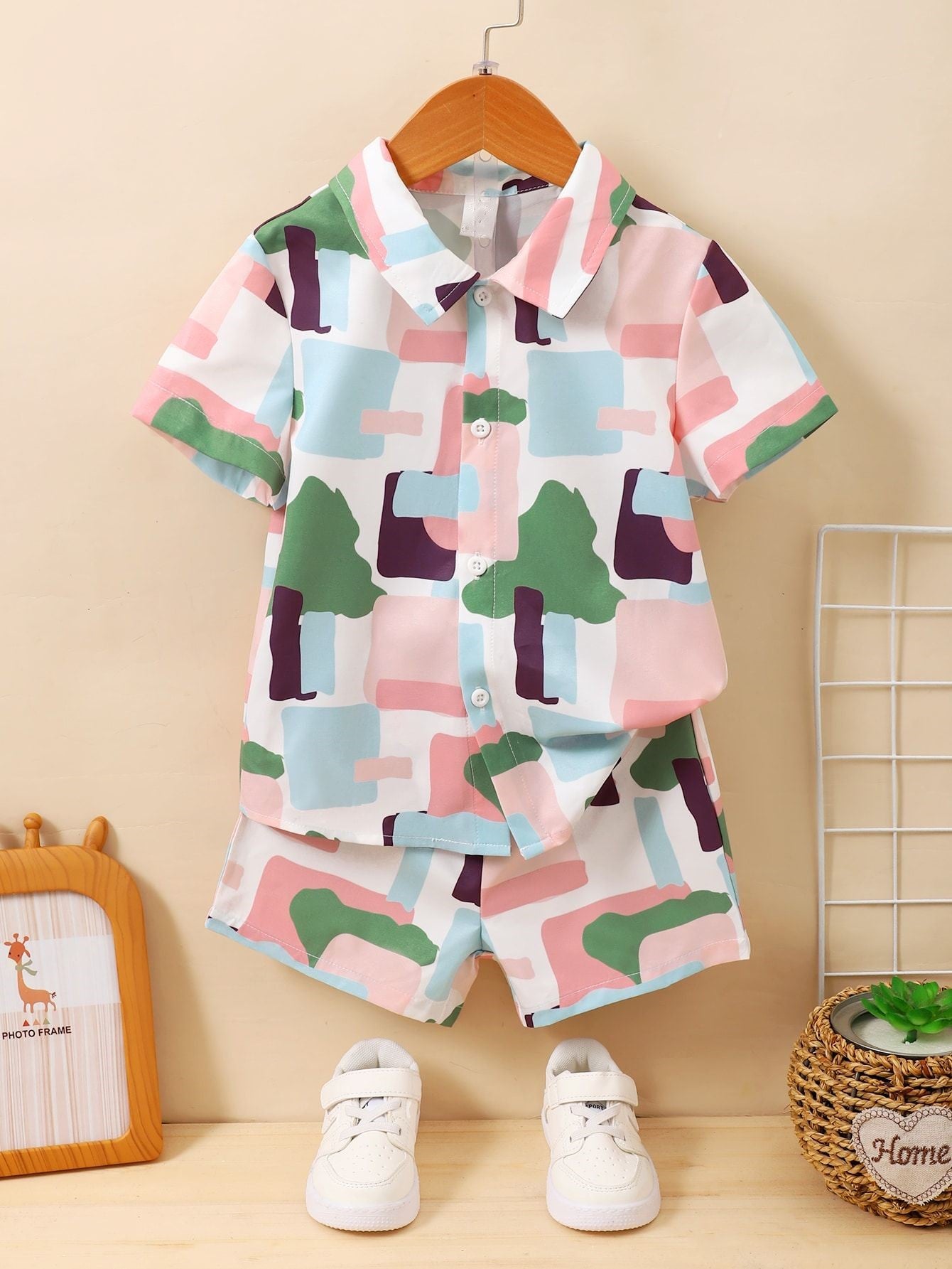 Geometric Print Kid's Co-Ord Set