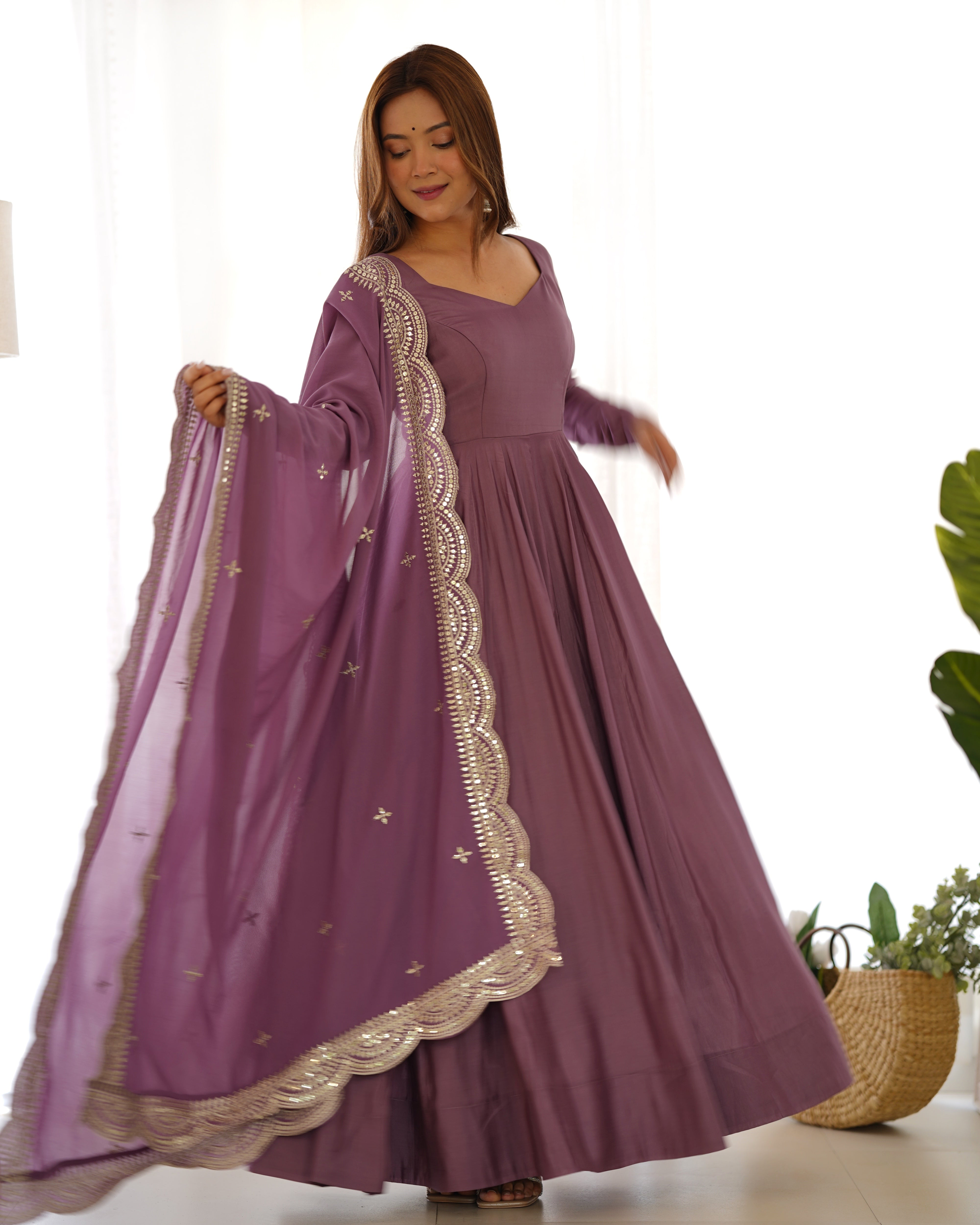 Anarkali Embroidery Work Gown (NKB40)