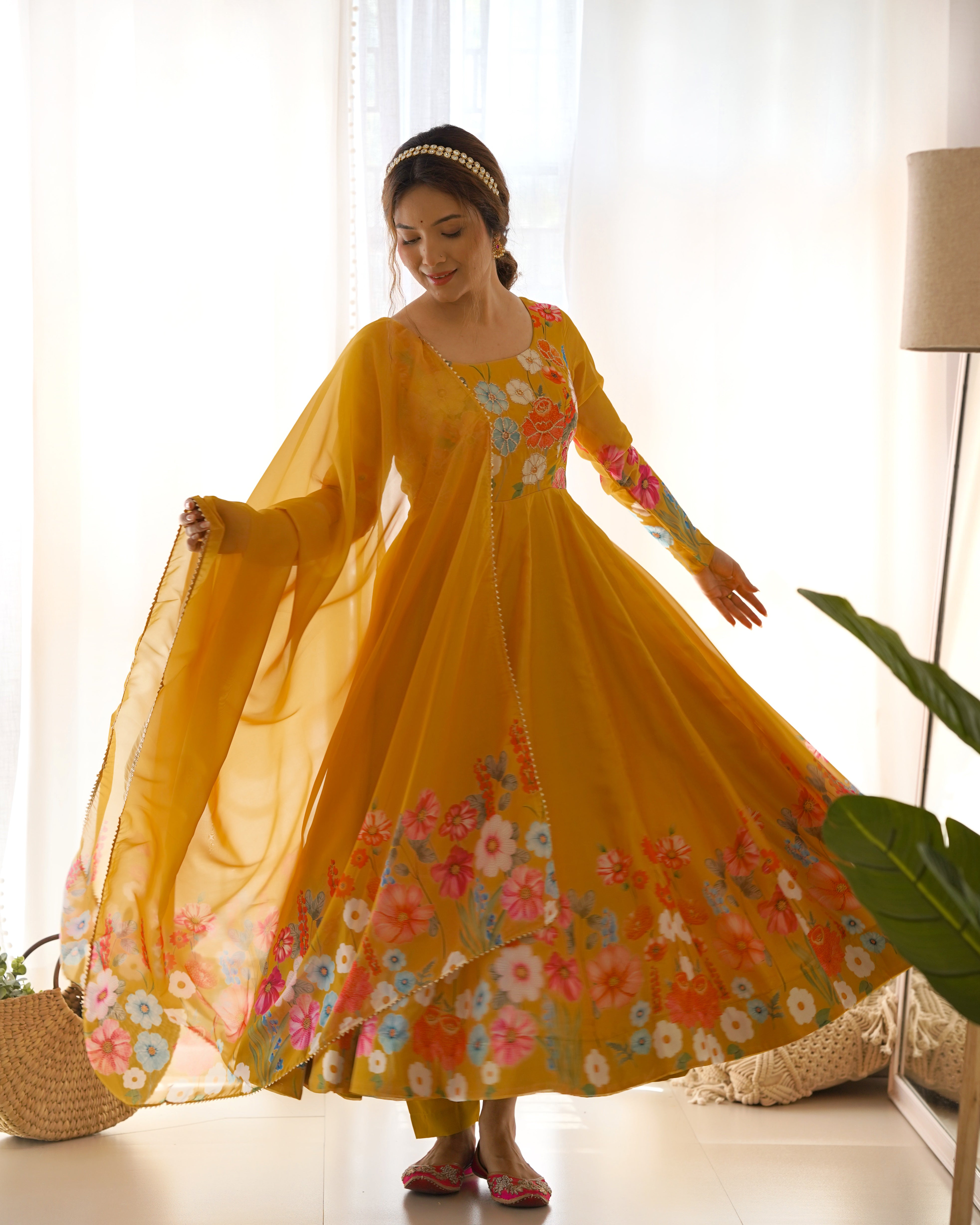 Handwork Anarkali Three Per Sut (NKB25)