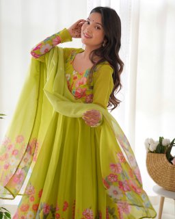 Handwork Anarkali Three Per Sut (NKB25)