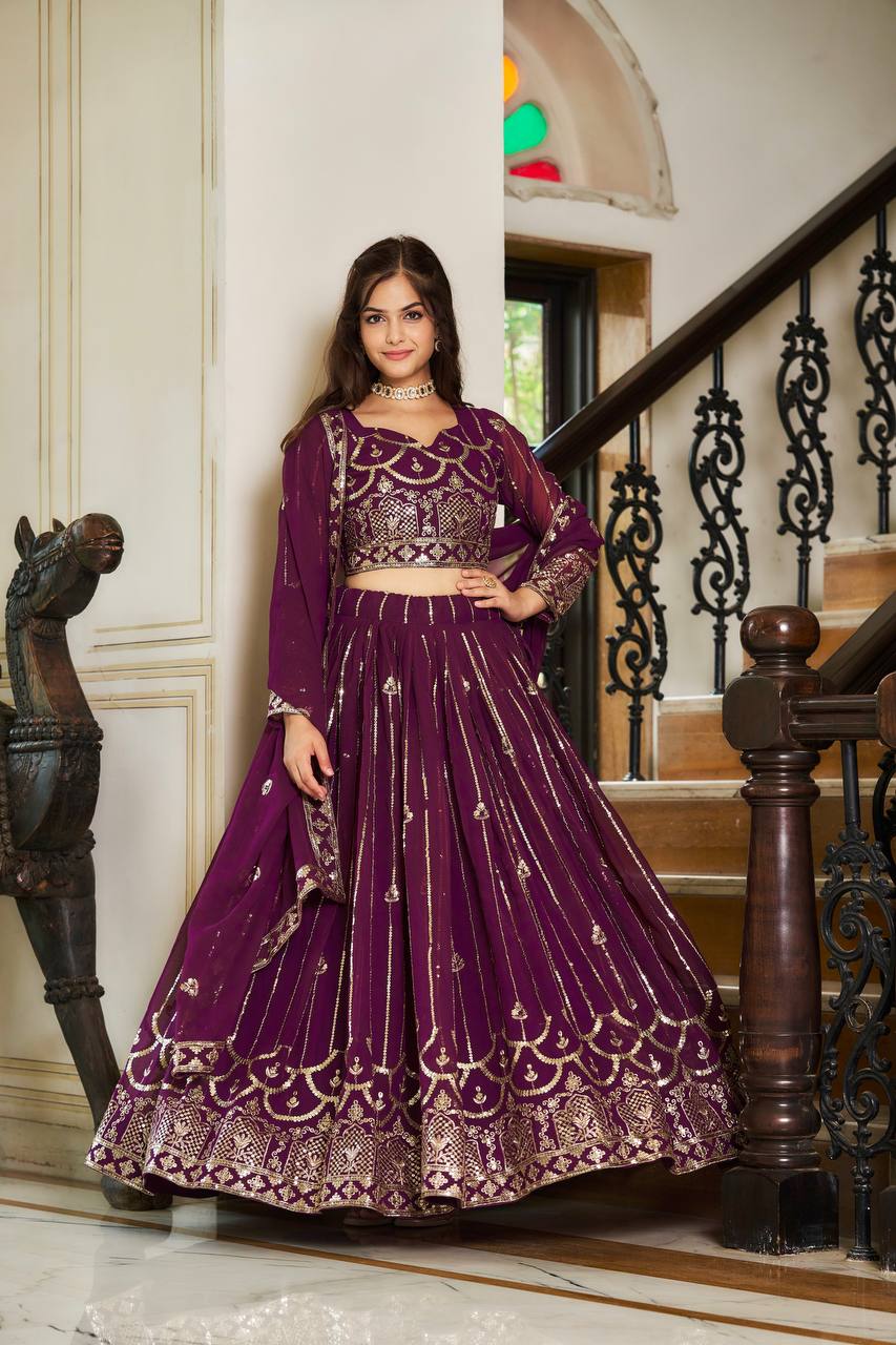 Sequence Embroiredy Lehenga Choli (Ram054)