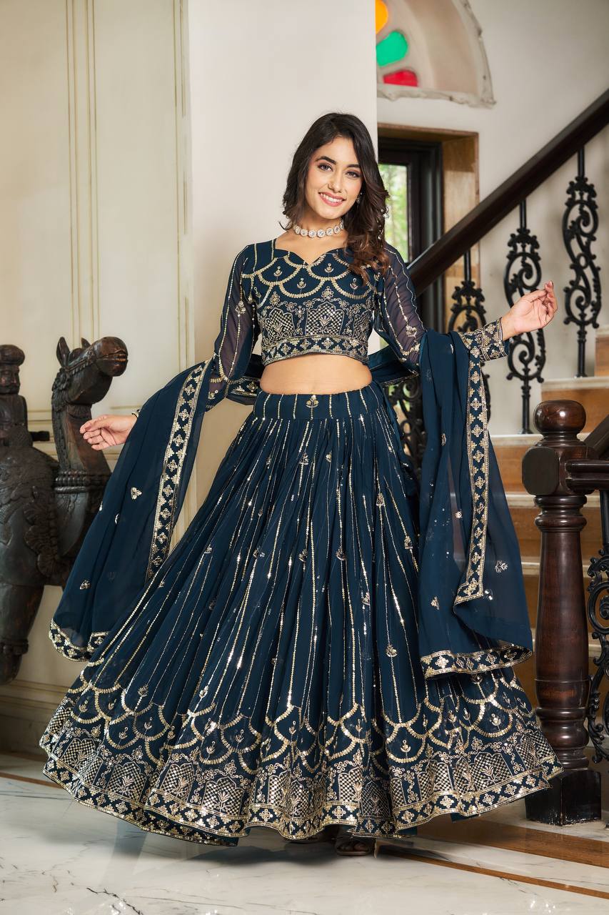 Sequence Embroiredy Lehenga Choli (Ram054)