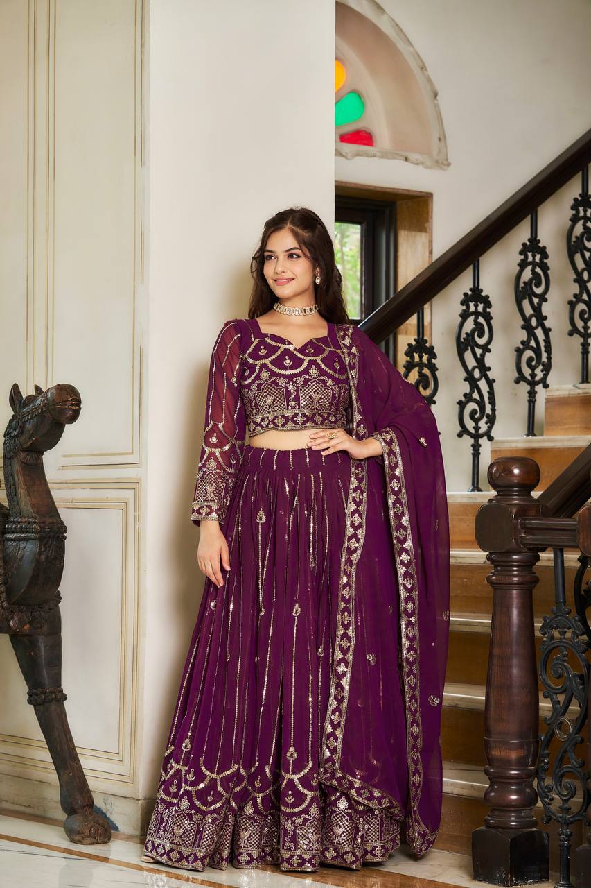 Sequence Embroiredy Lehenga Choli (Ram054)